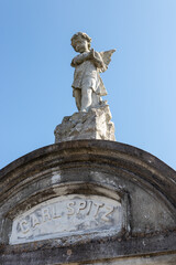 Statue on Lafayette Cemetery No. 2 in New Orleans, Louisiana
