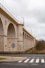 Rail viaduct over valley with river Bobr in Boleslawiec, Poland. Entirely built of stone in 1846. One of the longest masonry bridges of its type in Europe.   © Jakub Rutkiewicz