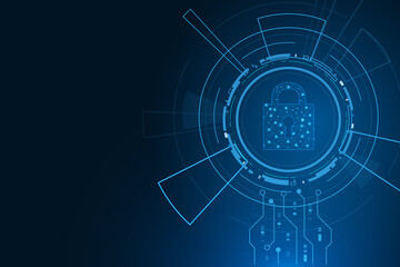 Cyber security technology concept , Shield With Keyhole icon , personal data , vector illustration