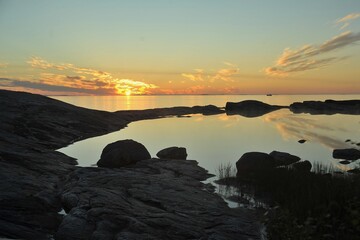 sunset over the sea