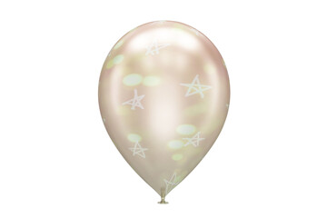 one balloon close-up isolated on white, 3d render