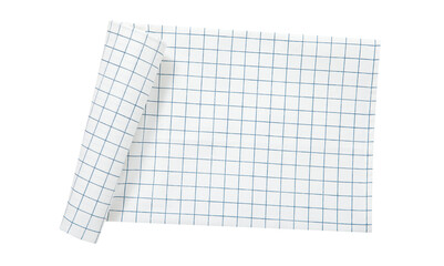 Kitchen towel, napkin isolated. Top view mockup