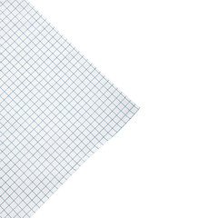 Kitchen towel, napkin isolated. Top view mockup