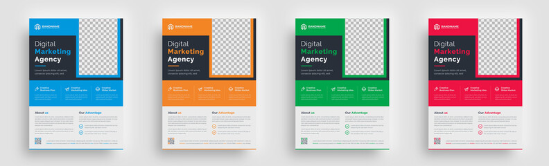 flyer. multipurpose creative corporate  trendy unique flyer official corporate flyer with geometric shape advertising abstract magazine leaflet design template