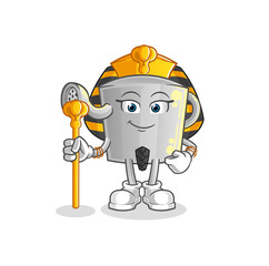 watering can ancient egypt cartoon. cartoon mascot vector