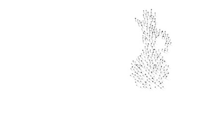 3d rendering of nails in shape of symbol of vinegar with shadows isolated on white background