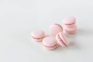 Keuken foto achterwand Macarons pink macarons
