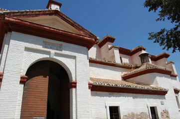 View of the streets and old buildings of Granada, historic city of Andalusia (Spain). The viewerpoint of San Nicolas. Church of San nicolas
