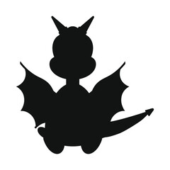 children's drawing of baby dragon cute