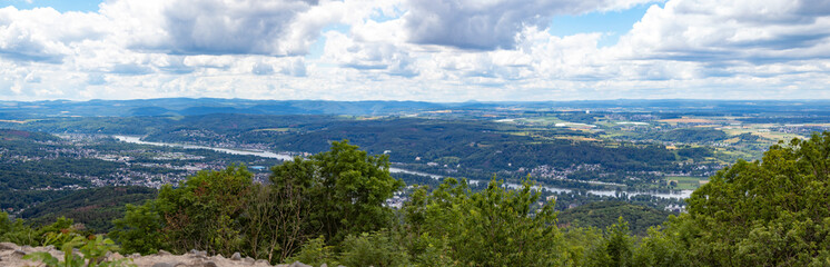 view on rhine river from loewenburg , nearby Bonn