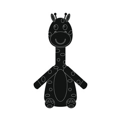 children's drawing of a cute baby giraffe