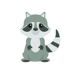 children's drawing of a cute raccoon baby