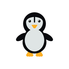 children's drawing of a cute penguin baby