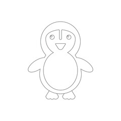 children's drawing of a cute penguin baby