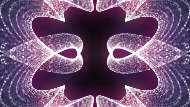 Loop video - abstract purple-white fractal illustration.