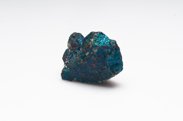 Natural stone chalcopyrite on white background