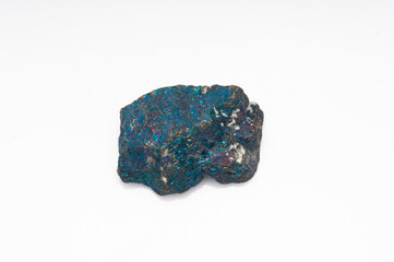 Natural stone chalcopyrite on white background