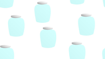 Colorful seamless pattern of mason jars