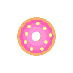 Donut Icon. Vector illustration.