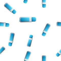 Antiperspirant deodorant roll icon isolated seamless pattern on beige background. Cosmetic for body hygiene. Illustration