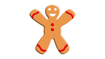 gingerbread icon illustration flat style design. isolated on white background