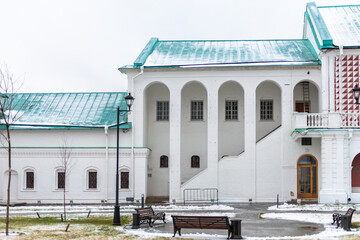 The new Jerusalem in the winter of 2020. Outside the walls of the monastery.