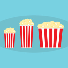 Popcorn icon. Vector illustration.