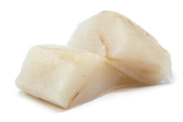 cod fillet fish isolated on white background
