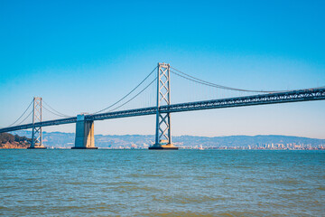Fototapeta na wymiar Yerba Buena Island and the Bay Bridge in San Francisco, California, USA