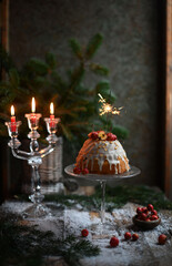 Traditional Christmas fruit cake, pudding,