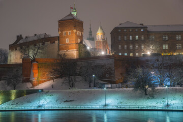 Wawel Royal Castle in winter, Kraków