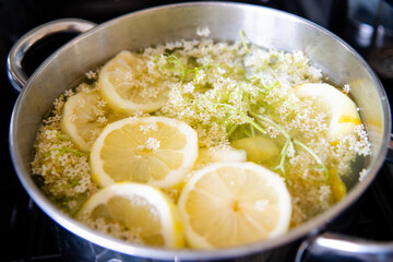 Making Elderflower Cordial
