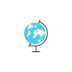 Earth globe ball icon. Vector illustration.