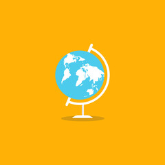 Earth globe ball icon. Vector illustration.