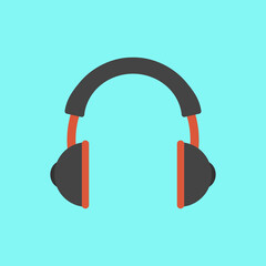 Headphones icon. Vector illustration.