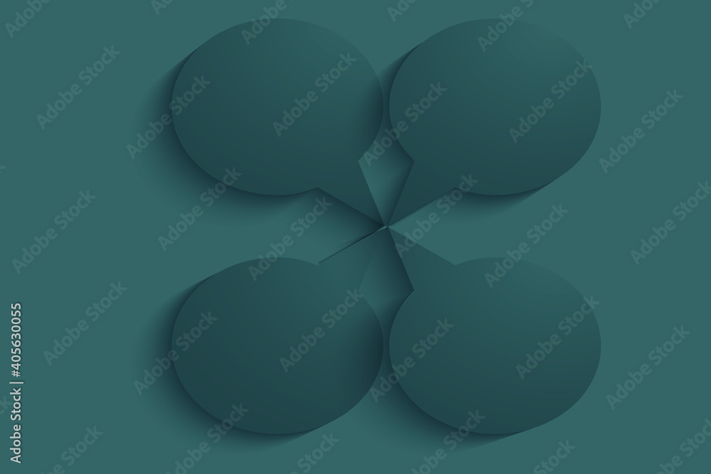 Aufkleber 3d rendering tidewater green color abstract background and patterns