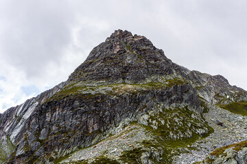 The alpine landscapes of Valpelline near the town of Aosta, Italy - August 2020.