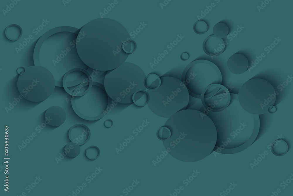 Aufkleber 3d rendering tidewater green color abstract background and patterns