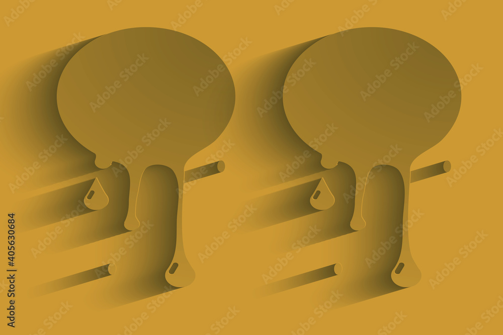 Poster 3d rendering fortuna gold color abstract background and patterns