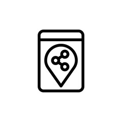 share location outline Icon. internet of think vector illustration on white background