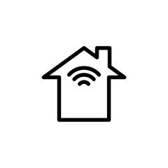 smart home outline Icon. internet of think vector illustration on white background