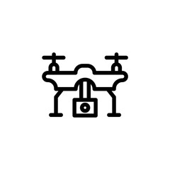 drone outline Icon. internet of think vector illustration on white background