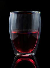 double layer glass cup