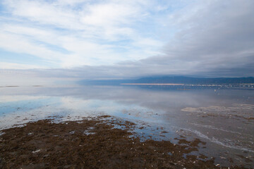 Lake Manyara landscape, Tanzania. Dramatic sky. African panorama