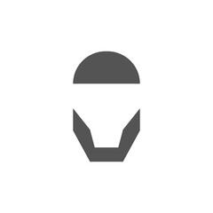 Beard moustache man logo design. logo template for a barbershop brand company