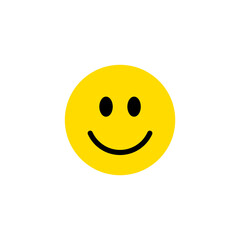 Fototapeta premium Smile icon. Profile icon. Happy smile. Emoticon face. Happy symbol. Face pictogram. Vector emoji. Good mood. Positive emoji. Ui elements. Yellow smile. Smiley