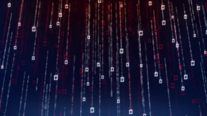 particular matrix style background. Software and data digital connection. Global Infarmation Cyberspace and hacker coding BG LOOP HD 1080 - Powered by Adobe