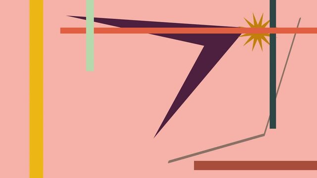 An abstract mid century retro style motion graphic.