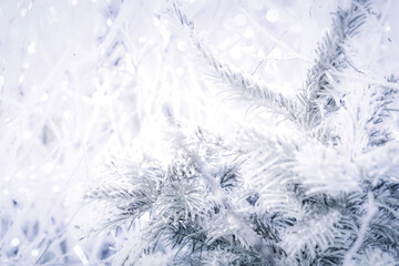 abstract blurry winter blue background