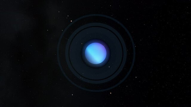 Planet Uranus 3D, Solar System, Solar System Planets, Stars, 3D Rendering, Sky and Space, Blue Gaseous Planet